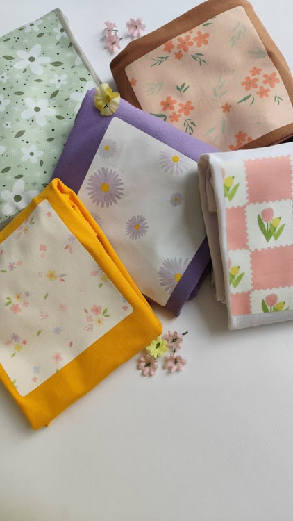 تیشرت زنانه نخ پنبه فری سایز طرح گل های بهاری