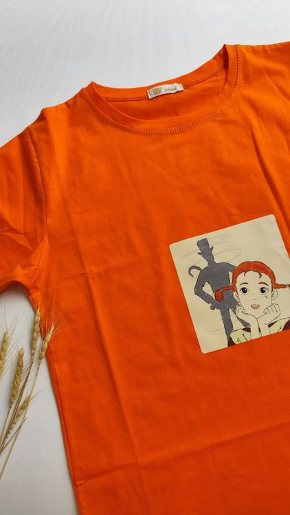 تیشرت نخ پنبه فری سایز طرح جودی ابوت و بابا لنگ دراز