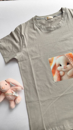 تیشرت زنانه نخ پنبه فری سایز طرح خرگوش