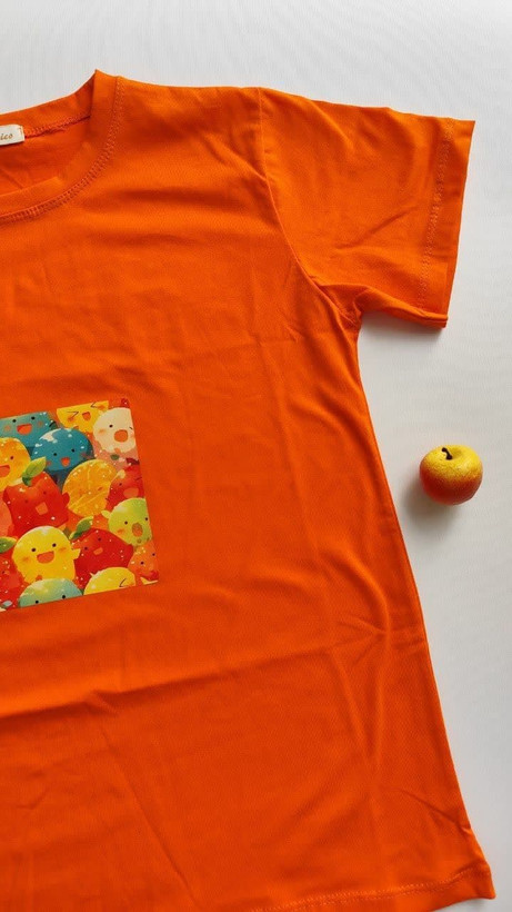 تیشرت زنانه نخ پنبه فری سایز طرح میوه