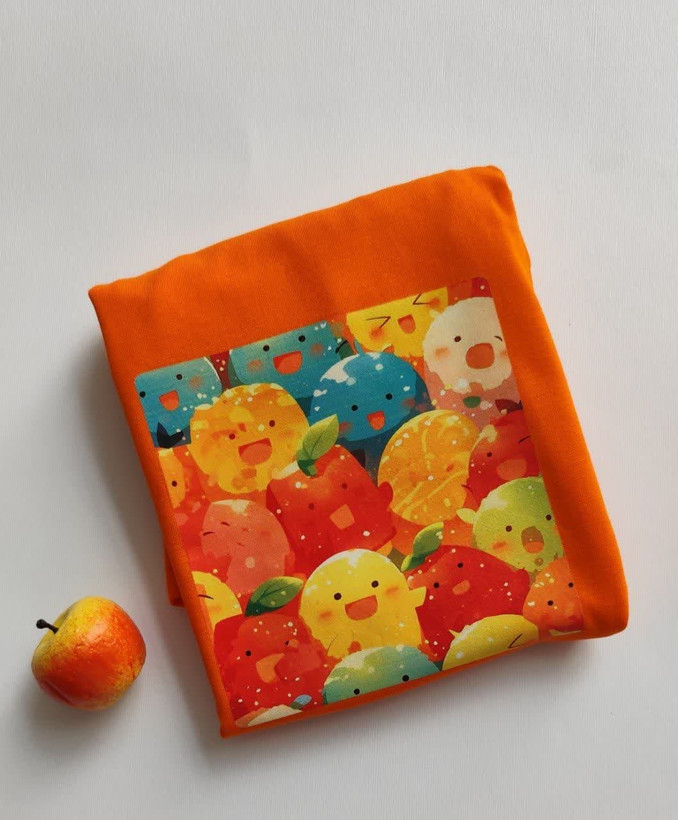 تیشرت زنانه نخ پنبه فری سایز طرح میوه