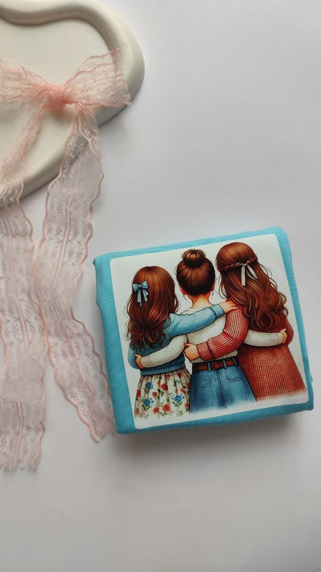 تیشرت زنانه نخ پنبه فری سایز طرح سه خواهر