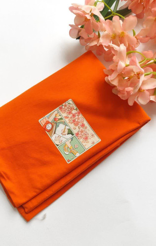 تیشرت زنانه نخ پنبه فری سایز طرح تمبر