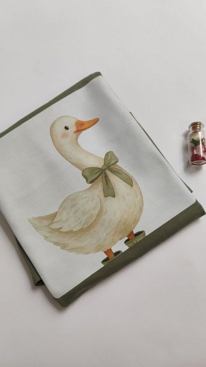 تیشرت زنانه نخ پنبه فری سایز طرح مرغابی