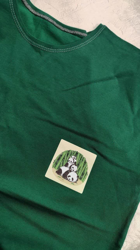 تیشرت زنانه نخ پنبه فری سایز طرح پاندا