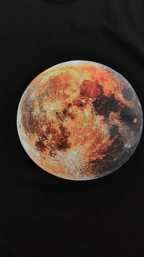 تیشرت زنانه نخ پنبه فری سایز طرح ماه و کهکشان