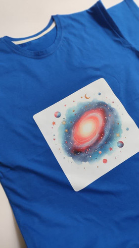 تیشرت زنانه نخ پنبه فری سایز طرح کهکشان