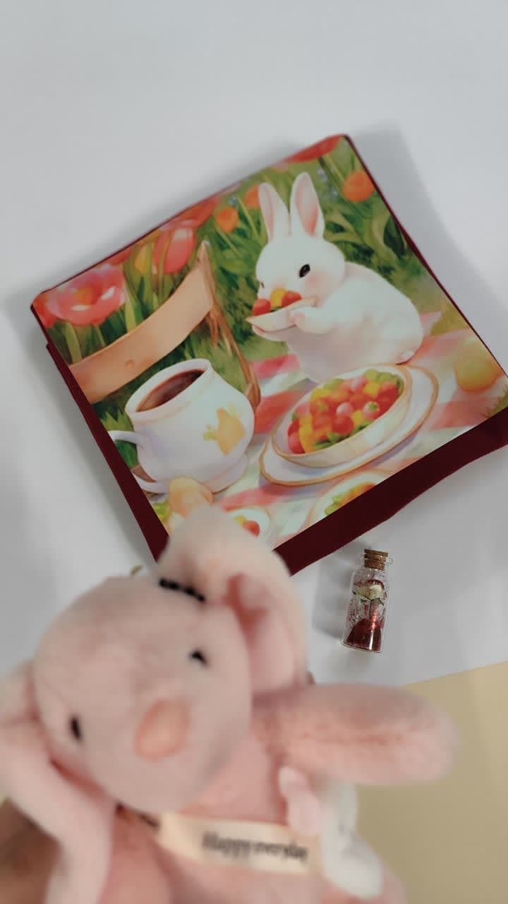 تیشرت زنانه نخ پنبه فری سایز طرح خرگوش