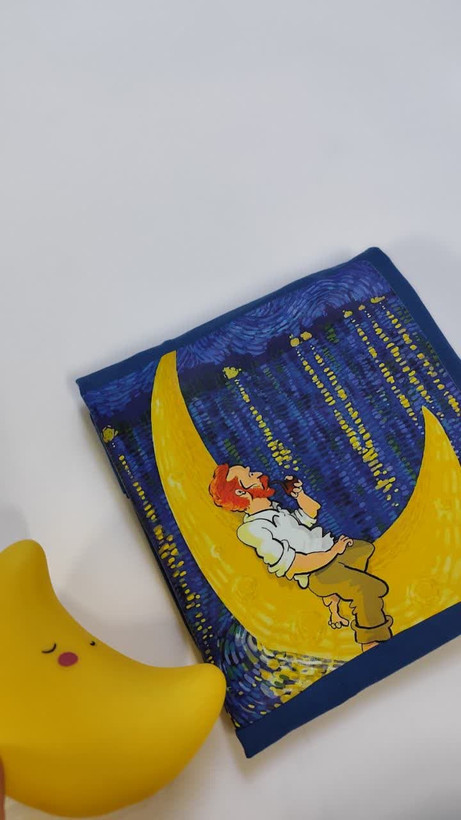 تیشرت زنانه نخ پنبه فری سایز طرح ونگوگ