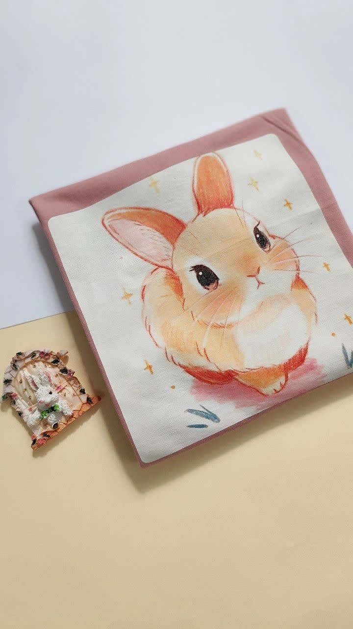 تیشرت زنانه نخ پنبه فری سایز طرح خرکوش