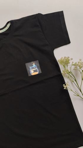 تیشرت زنانه نخ پنبه فری سایز طرح مهتاب