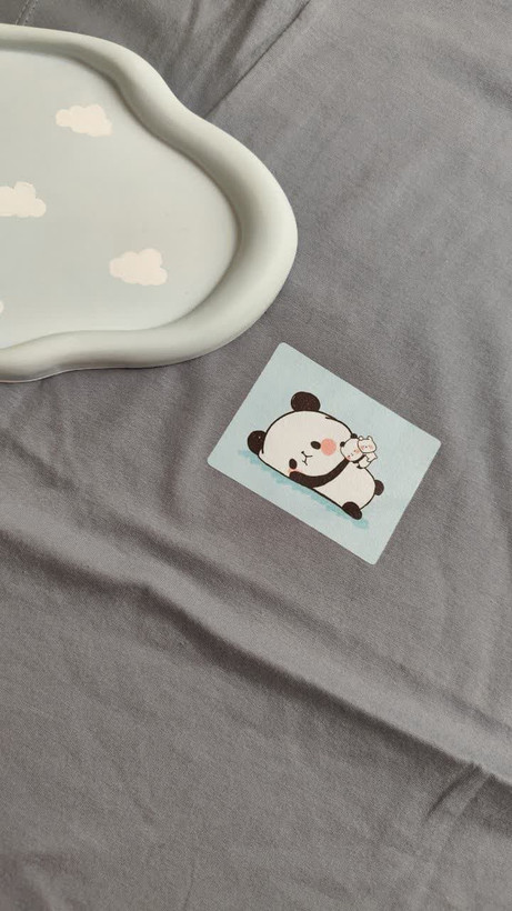 تیشرت زنانه نخ پنبه فری سایز طرح پاندا