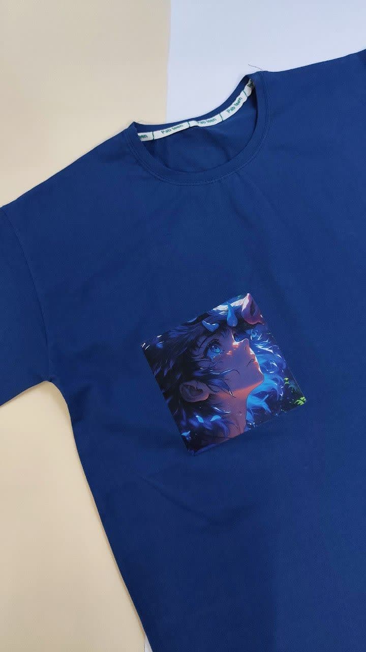 تیشرت زنانه نخ پنبه فری سایز طرح اینوسکه انیمه شیطان کش