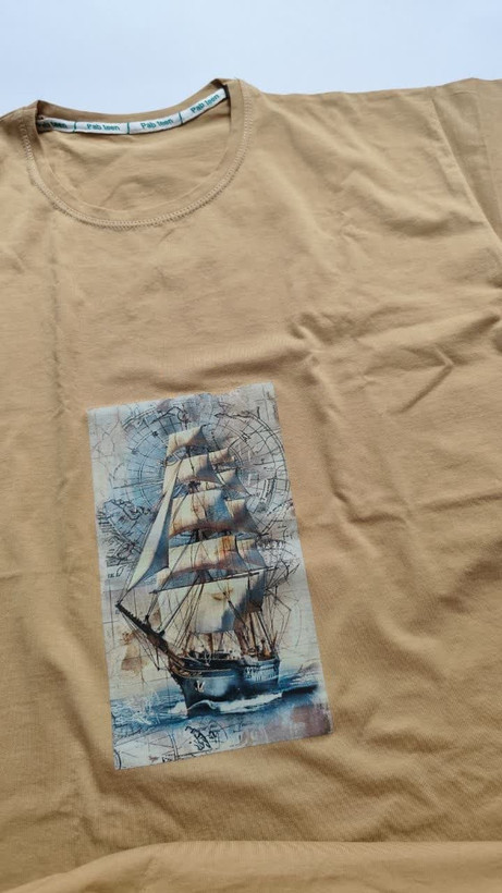 تیشرت زنانه نخ پنبه فری سایز طرح کشتی