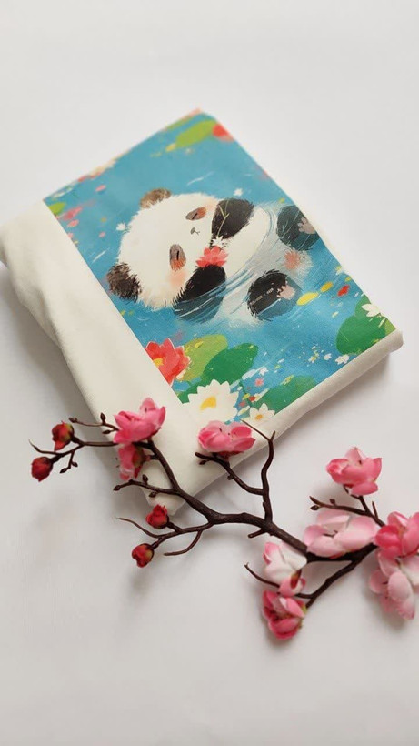 تیشرت زنانه نخ پنبه فری سایز طرح پاندا