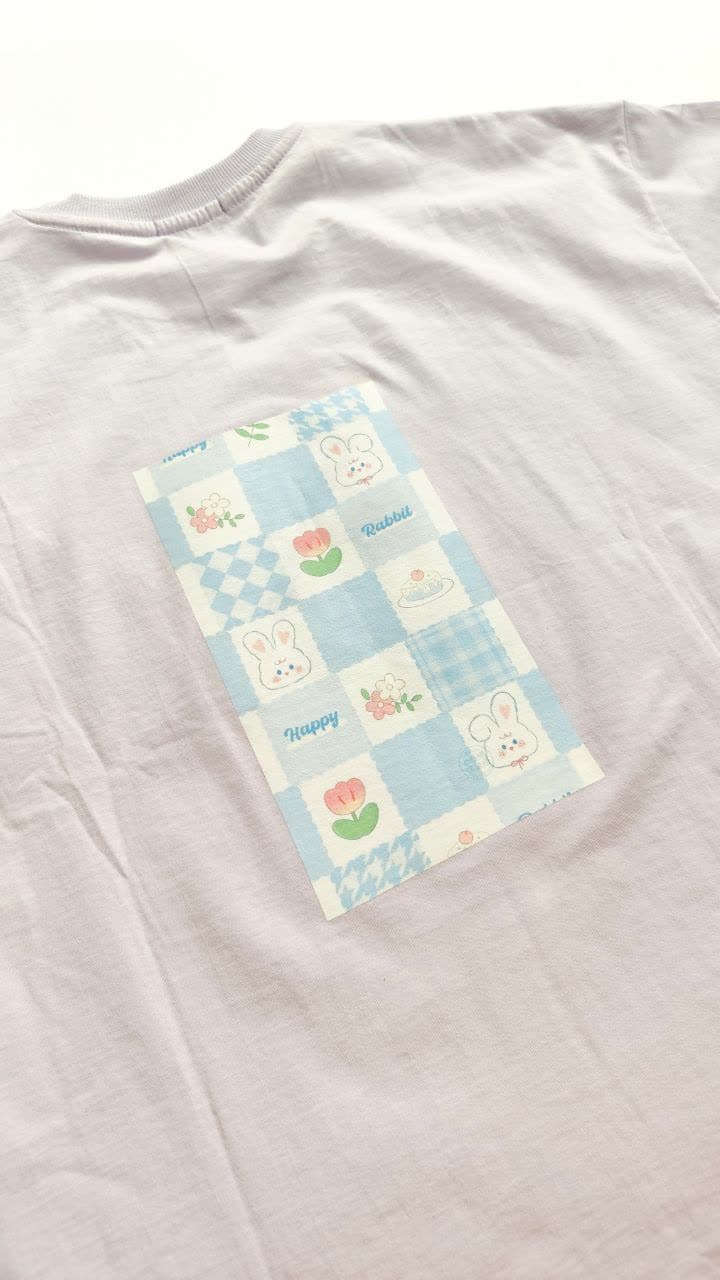 تیشرت زنانه نخ پنبه فری سایز طرح خرگوش