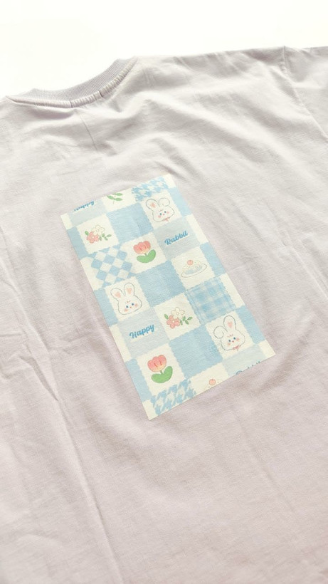 تیشرت زنانه نخ پنبه فری سایز طرح خرگوش