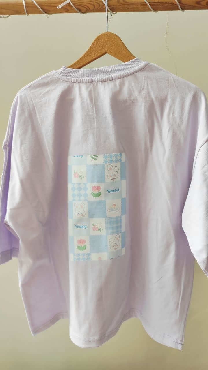 تیشرت زنانه نخ پنبه فری سایز طرح خرگوش