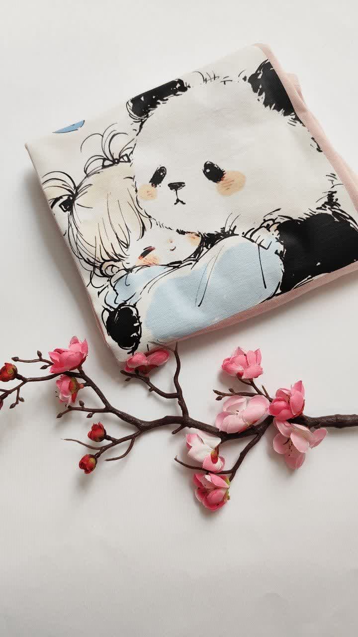 تیشرت زنانه نخ پنبه فری سایز طرح پاندا