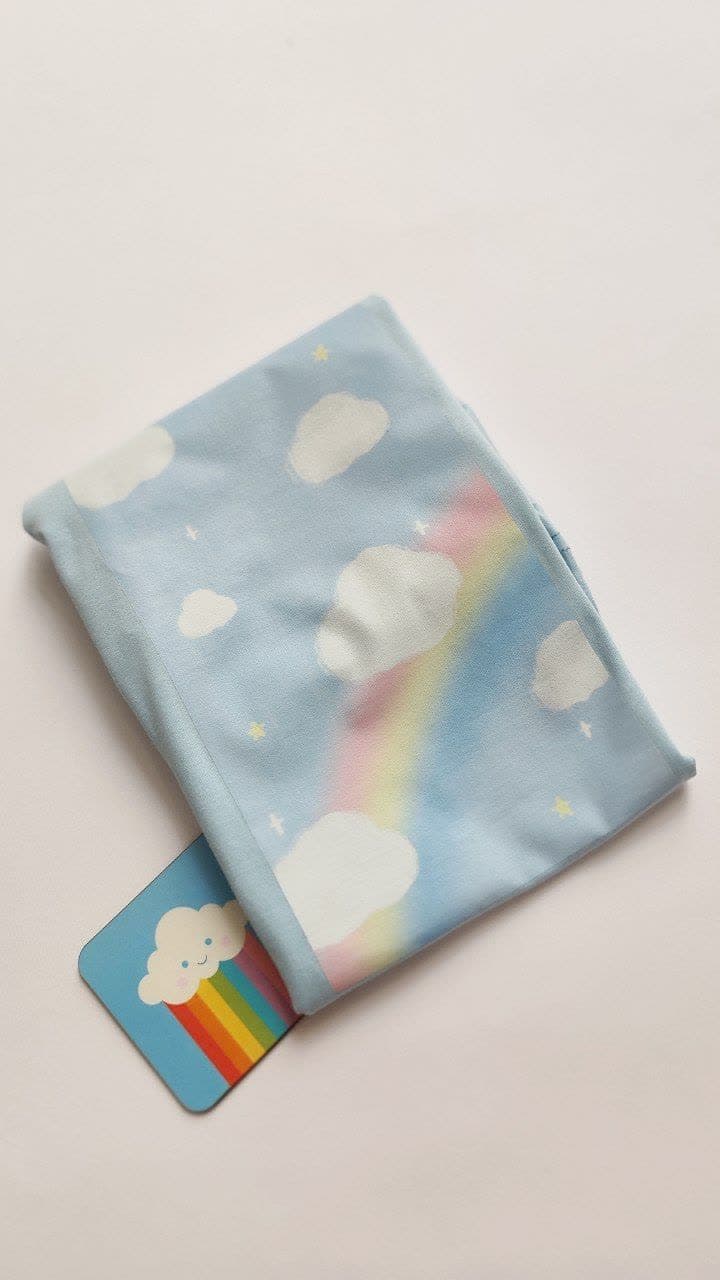 تیشرت زنانه نخ پنبه فری سایز طرح آسمان و ابر