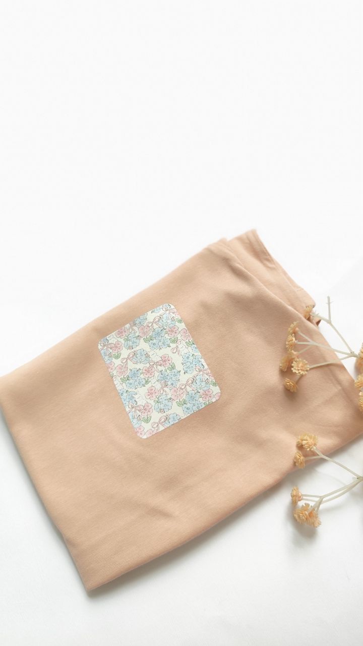 تیشرت زنانه نخ پنبه فری سایز طرح خرگوش و گل