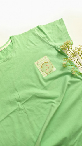 تیشرت زنانه نخ پنبه فری سایز طرح دایناسور