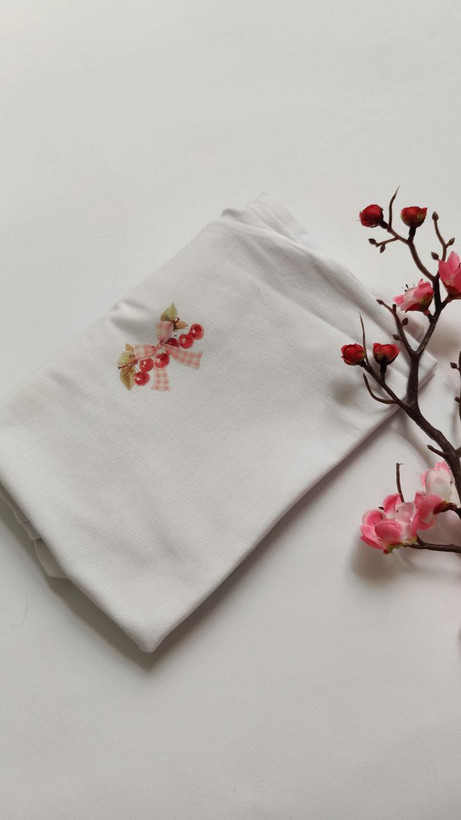 تیشرت زنانه نخ پنبه فری سایز طرح آلبالو پینترستی