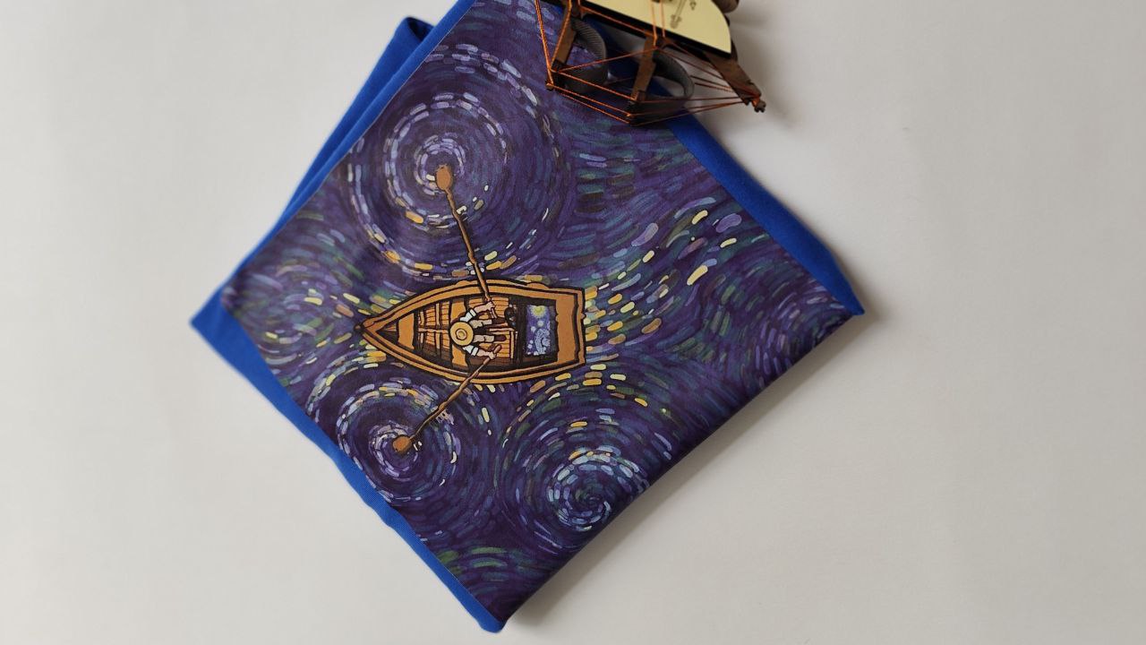 تیشرت زنانه نخ پنبه فری سایز طرح ونگوگ