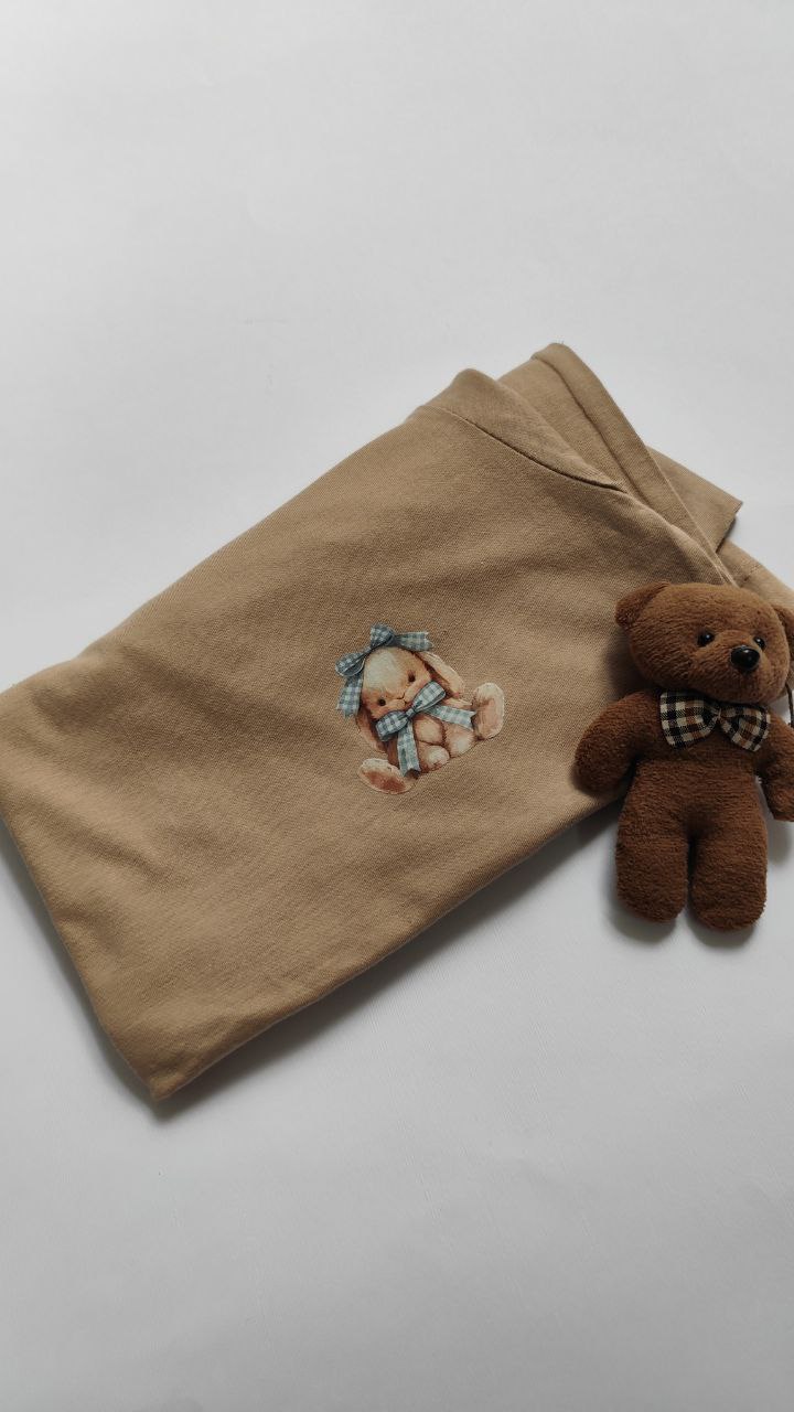 تیشرت زنانه نخ پنبه فری سایز طرح خرگوش پینترستی