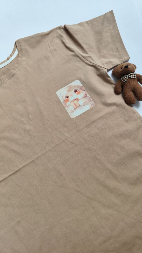 تیشرت زنانه نخ پنبه فری سایز طرح خرگوش