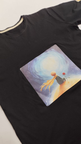 تیشرت زنانه نخ پنبه فری سایز طرح شازده کوچولو