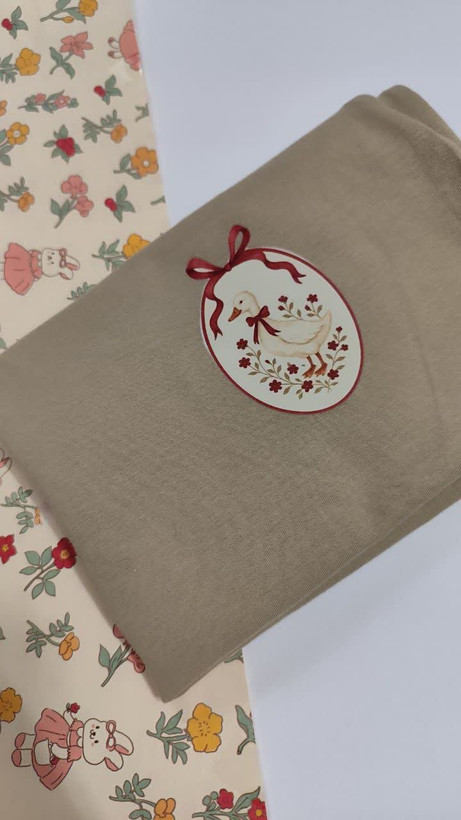 تیشرت زنانه نخ پنبه فری سایز طرح مرغابی