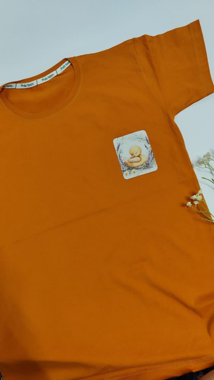 تیشرت زنانه نخ پنبه فری سایز طرح اردک