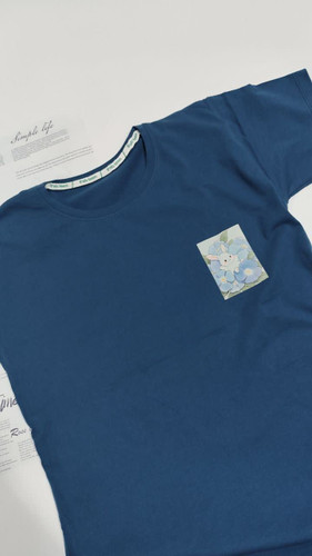 تیشرت زنانه نخ پنبه فری سایز طرح خرگوش