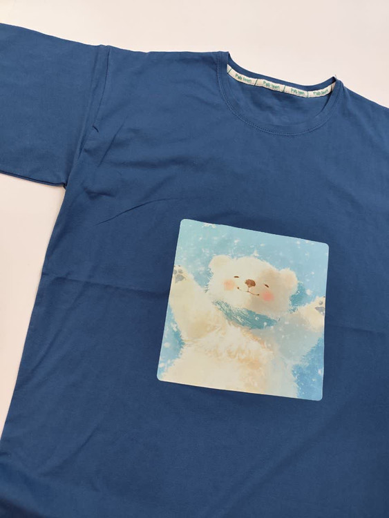 تیشرت زنانه نخ پنبه فری سایز طرح خرس