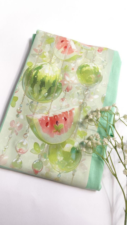 تیشرت زنانه نخ پنبه فری سایز طرح هندوانه