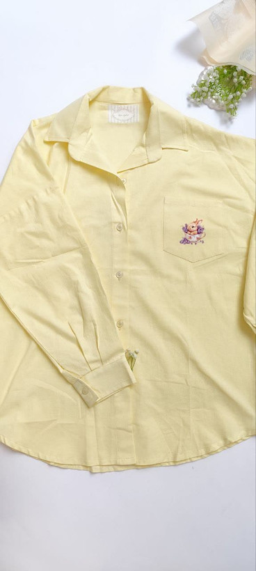 شومیز آستین بلند یقه برگردان زنانه با رنگ های پاستیلی