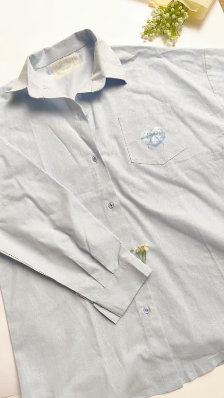 شومیز آستین بلند یقه برگردان زنانه با رنگ های پاستیلی