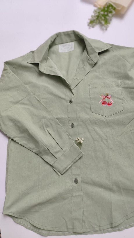 شومیز آستین بلند یقه برگردان زنانه با رنگ های پاستیلی