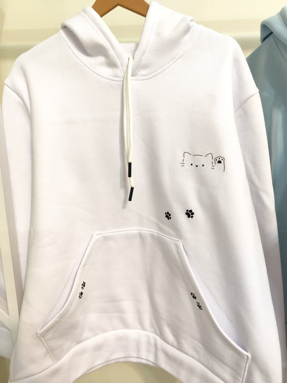 هودی زنانه گرم رنگ سفید