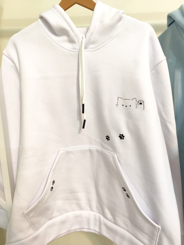 هودی زنانه گرم رنگ سفید