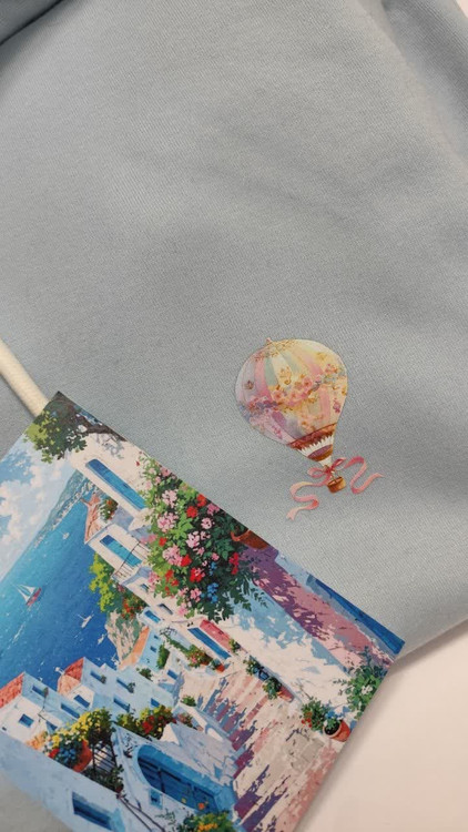 هودی زنانه گرم رنگ آبی یخی