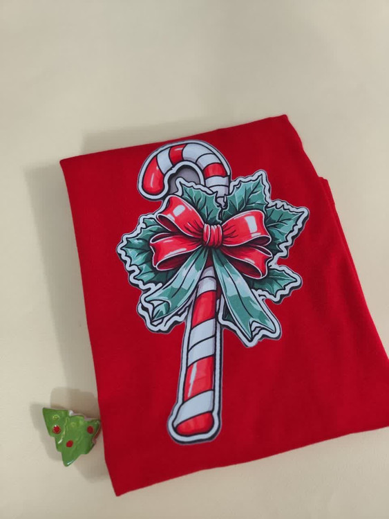 تیشرت زنانه نخ پنبه فری سایز طرح آبنبات چوبی