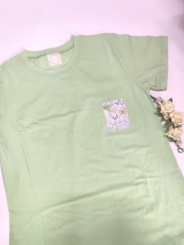 تیشرت زنانه نخ پنبه فری سایز طرح گل