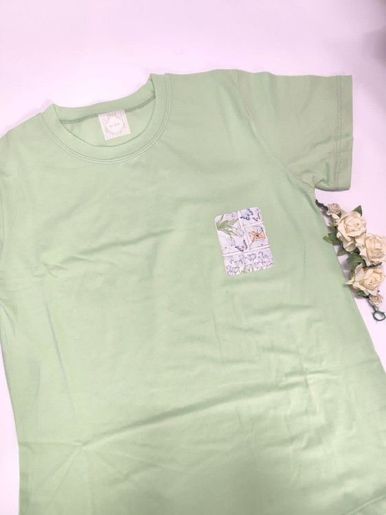 تیشرت زنانه نخ پنبه فری سایز طرح گل