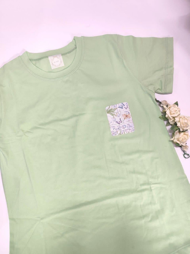 تیشرت زنانه نخ پنبه فری سایز طرح گل