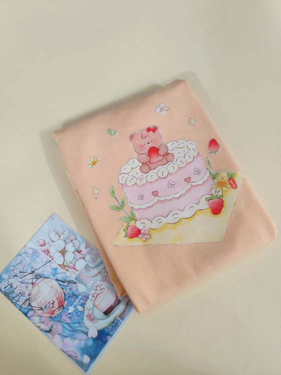 تیشرت زنانه نخ پنبه فری سایز طرح خرس