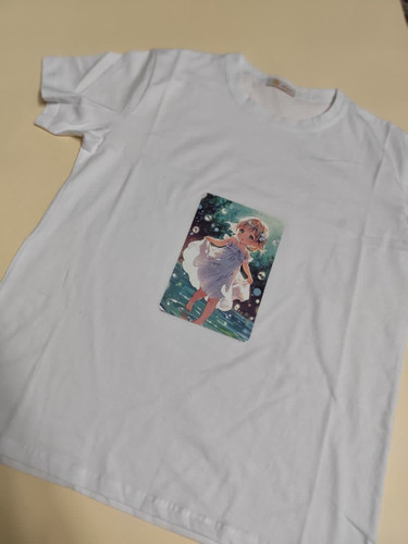 تیشرت زنانه نخ پنبه فری سایز طرح دختر کیوت