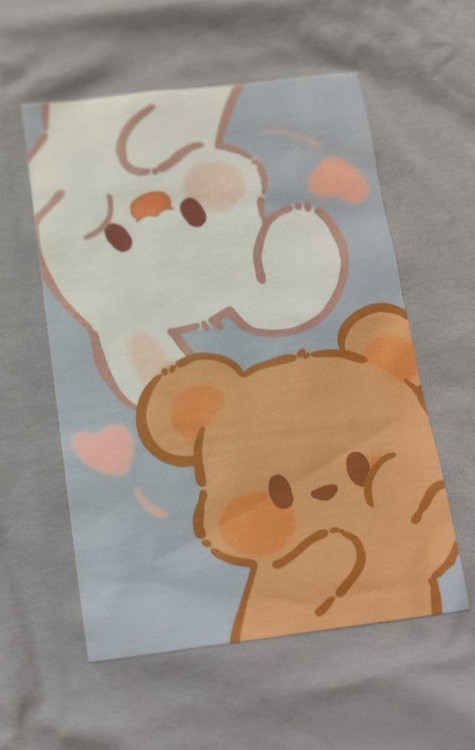 تیشرت زنانه نخ پنبه فری سایز طرح خرگوش