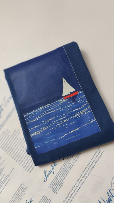 تیشرت زنانه نخ پنبه فری سایز طرح قایق